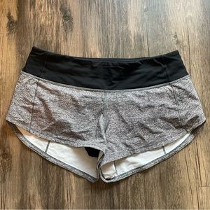 Lululemon Speed Up Low Rise Lined Short 2.5” Inseam Heather Gray Size 4
